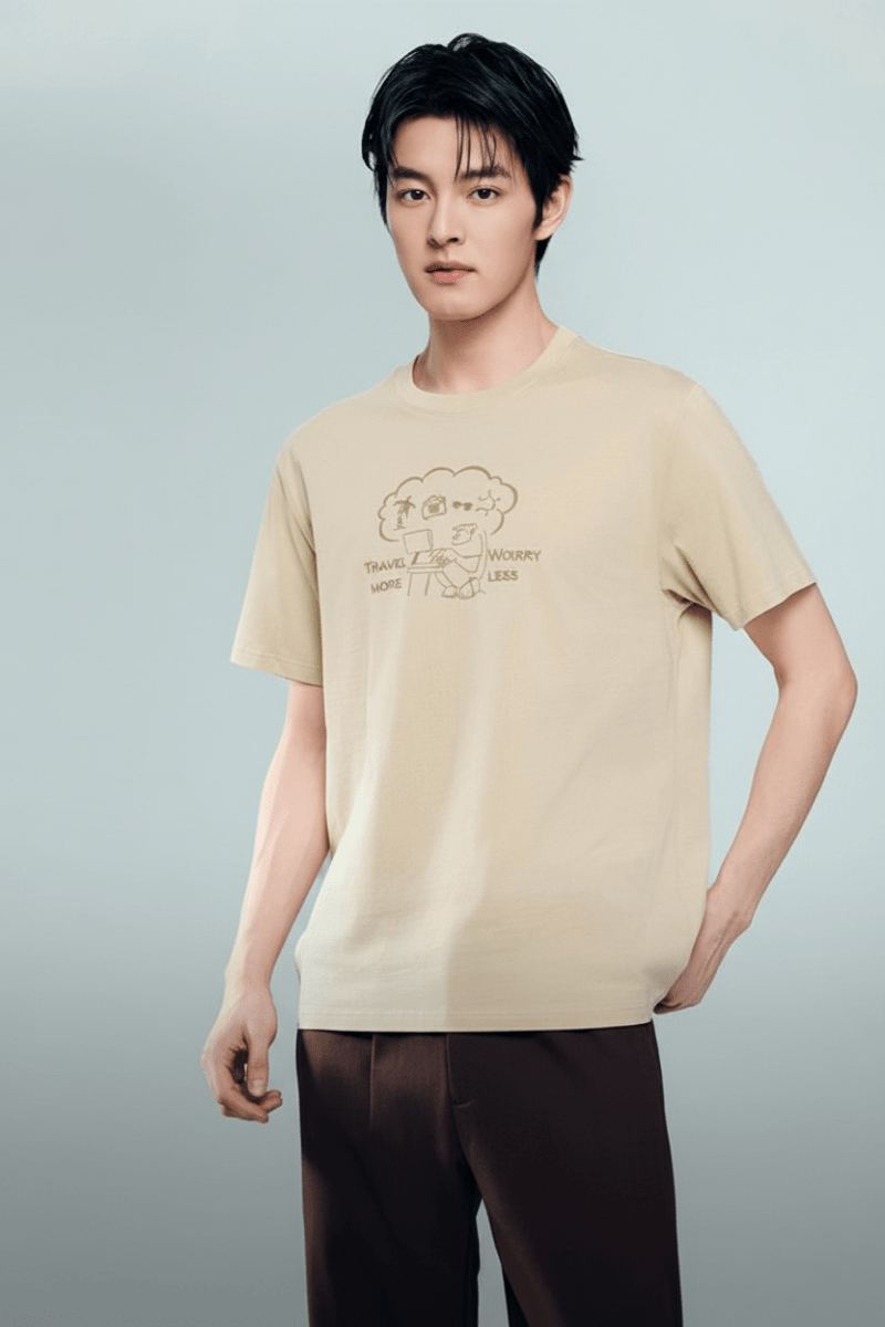Giordano Men's Crew neck Short Sleeve Print Tee | Online Exclusive - first_variant_option_2 Premium Print Tee for Giordano