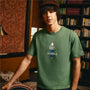 Giordano Men's Crew Neck Short Sleeve Relaxed Fit Classic Logo Print Tee - Premium Print Tee