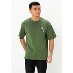 Giordano Men's Crew Neck Short Sleeve Relaxed Fit Classic Logo Print Tee - Premium Print Tee