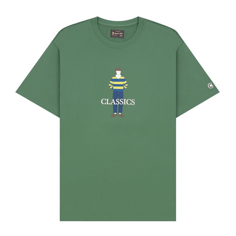 Giordano Men's Crew Neck Short Sleeve Relaxed Fit Classic Logo Print Tee - Premium Print Tee