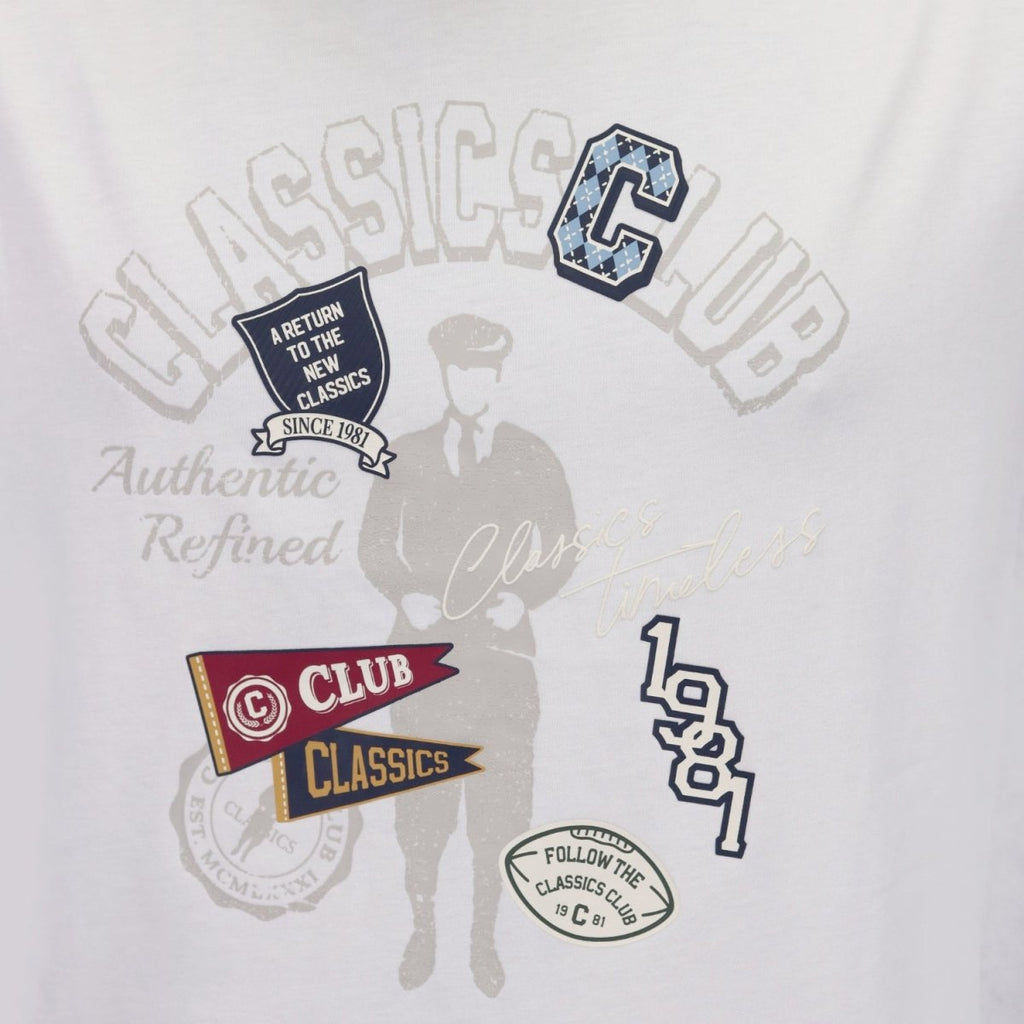 Giordano Men's Crew Neck Short Sleeve Relaxed Fit Classic Logo Print Tee - Premium Print Tee