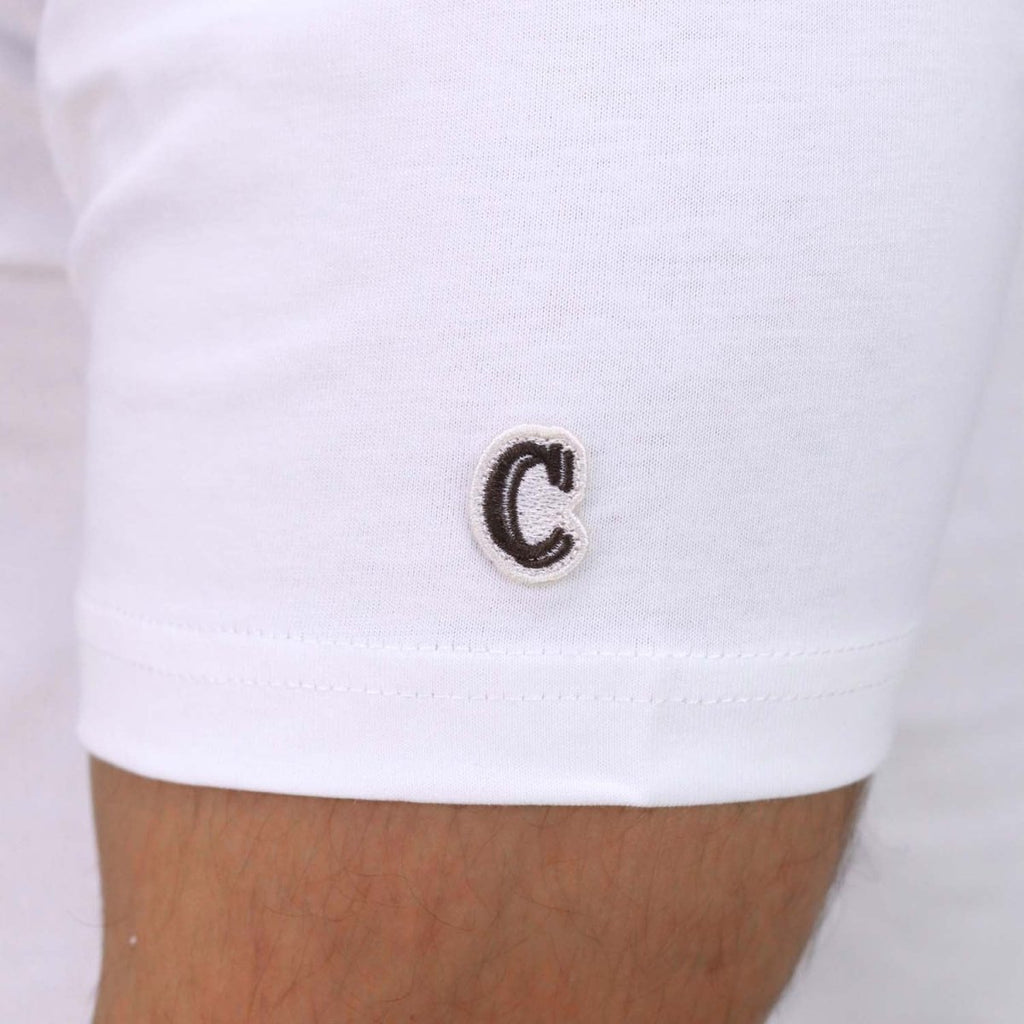 Giordano Men's Crew Neck Short Sleeve Relaxed Fit Classic Logo Print Tee - Premium Print Tee