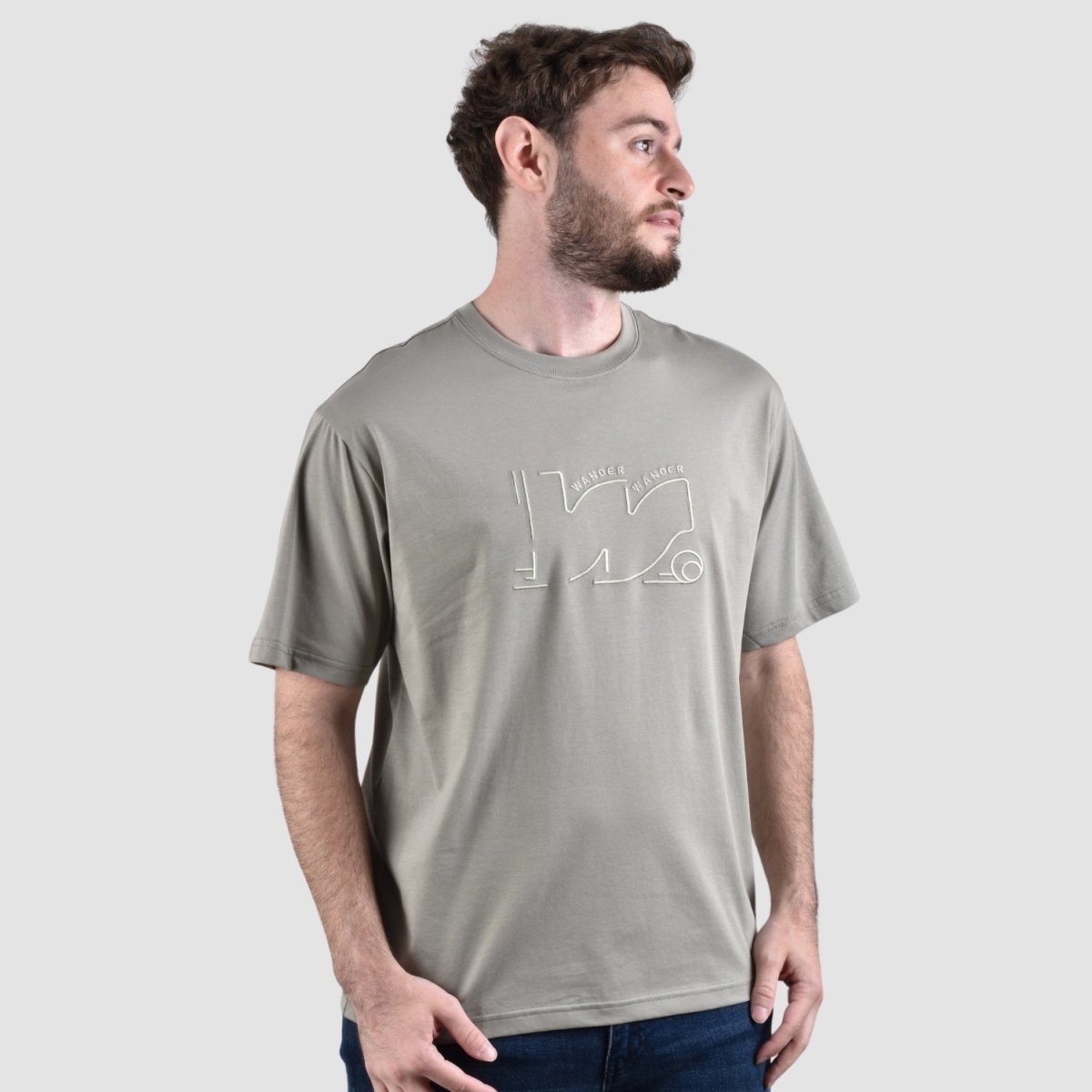 Giordano Men's Crew Neck Short Sleeve Wander Wonder Collection Relaxed Fit Print Tee - Premium Print Tee
