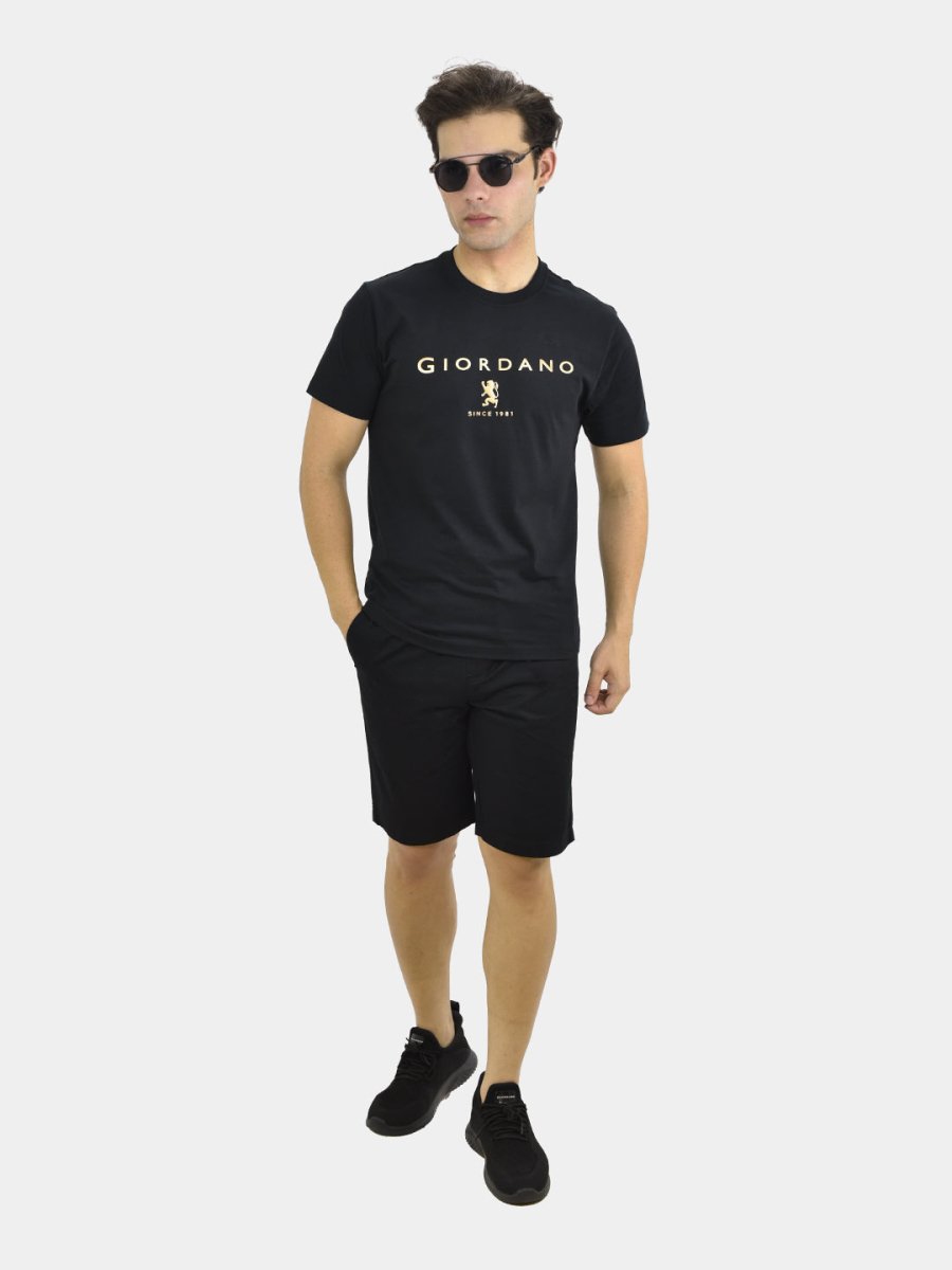 Giordano Men's Crew Neck T-Shirt - Premium Print Tee
