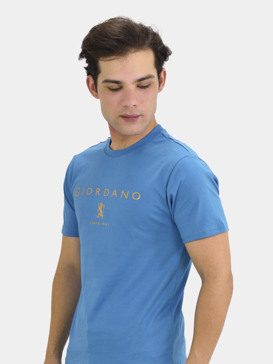 Giordano Men's Crew Neck T-Shirt - Premium Print Tee