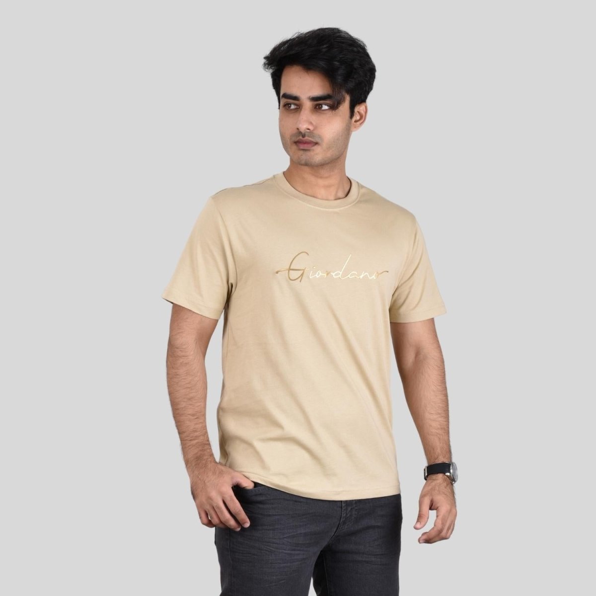 Giordano Men's Crew Neck T-Shirt - Premium Print Tee