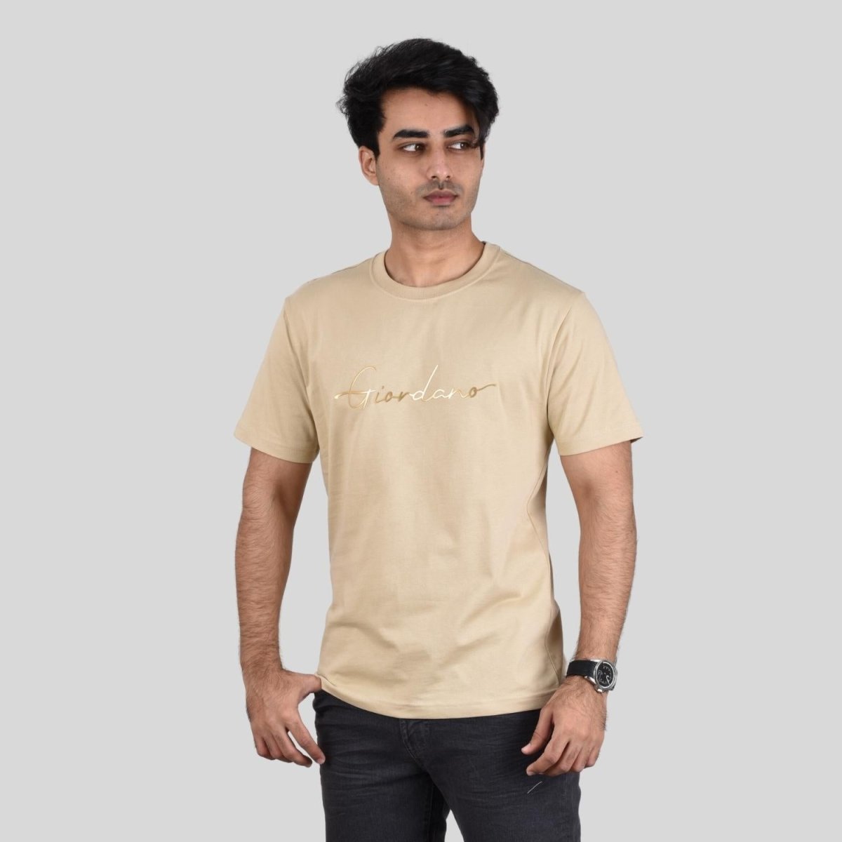 Giordano Men's Crew Neck T-Shirt - Premium Print Tee