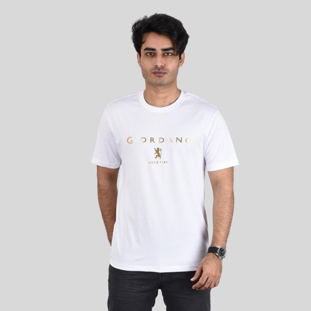 Giordano Men's Crew Neck T-Shirt - Premium Print Tee