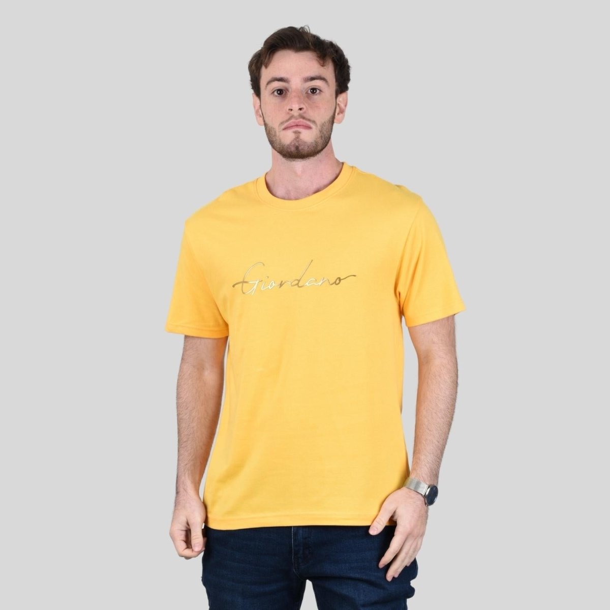 Giordano Men's Crew Neck T-Shirt - Premium Print Tee