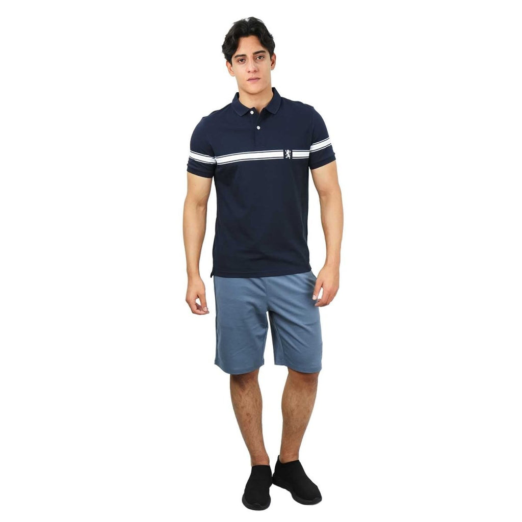 Giordano Men's Embroidered Bold Polo - Slim Fit, Cotton Lycra Pique - Premium Polo