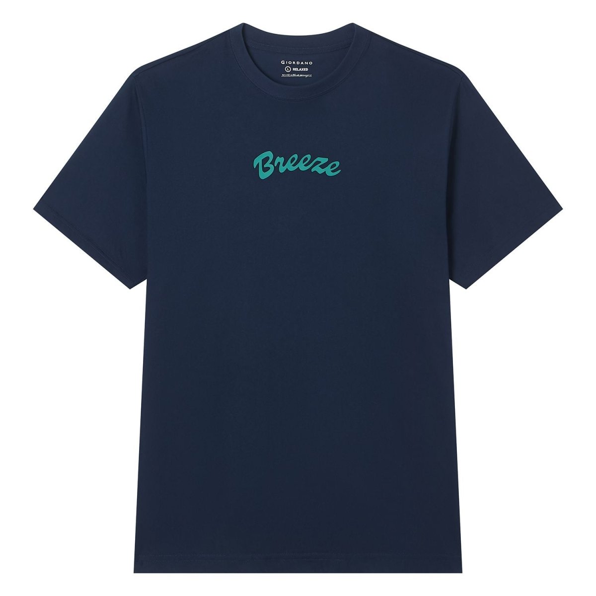 Giordano Men's Endless Lazy Days Navy Breeze Graphic Tee - Premium Print Tee