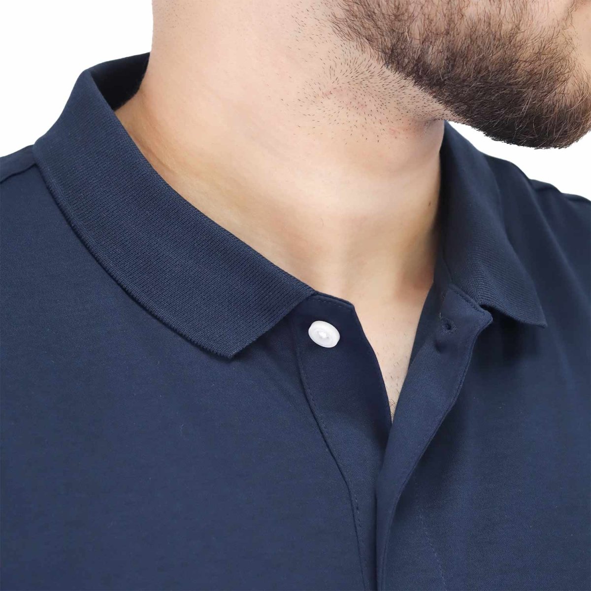 Giordano Men's Flat Knit Collar Long Sleeve Liquid Touch Slim Fit Solid Color Polo - Premium Polo
