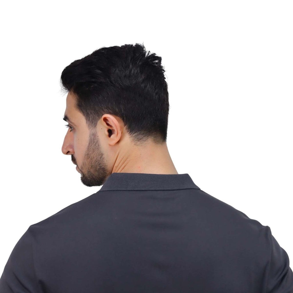 Giordano Men's Flat Knit Collar Long Sleeve Liquid Touch Slim Fit Solid Color Polo - Premium Polo