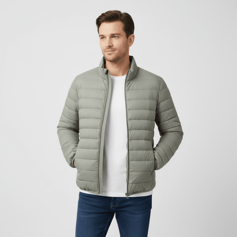 Giordano Men's Full-Zip Seasonal Nylon Duck Down Jacket - Premium Jackets