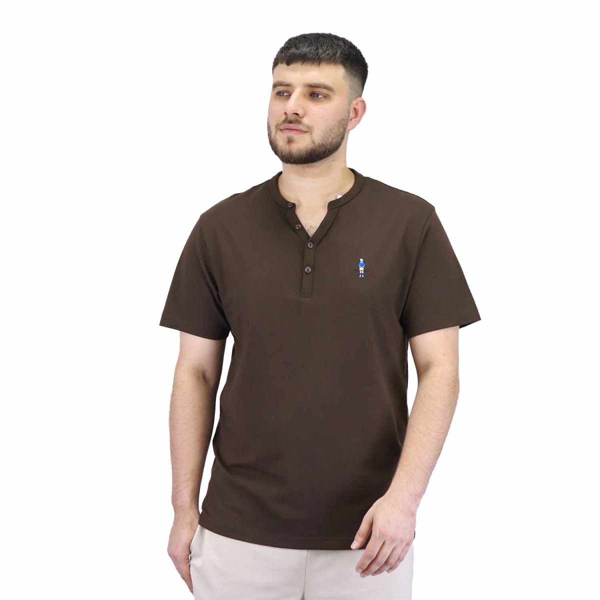 Giordano Men's Henley Tee - Premium Tee