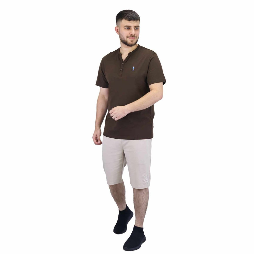 Giordano Men's Henley Tee - Premium Tee