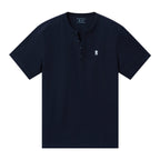 Giordano Men's Henley Tee with Small Lion Embroidery - Premium Tee