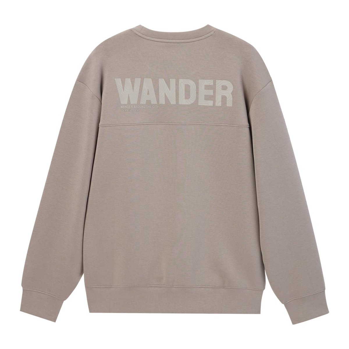 Giordano Men's Interlock Crewneck Long Sleeve Relaxed Fit Wander Wonder Collection Print Sweatshirt - Premium Sweatshirts