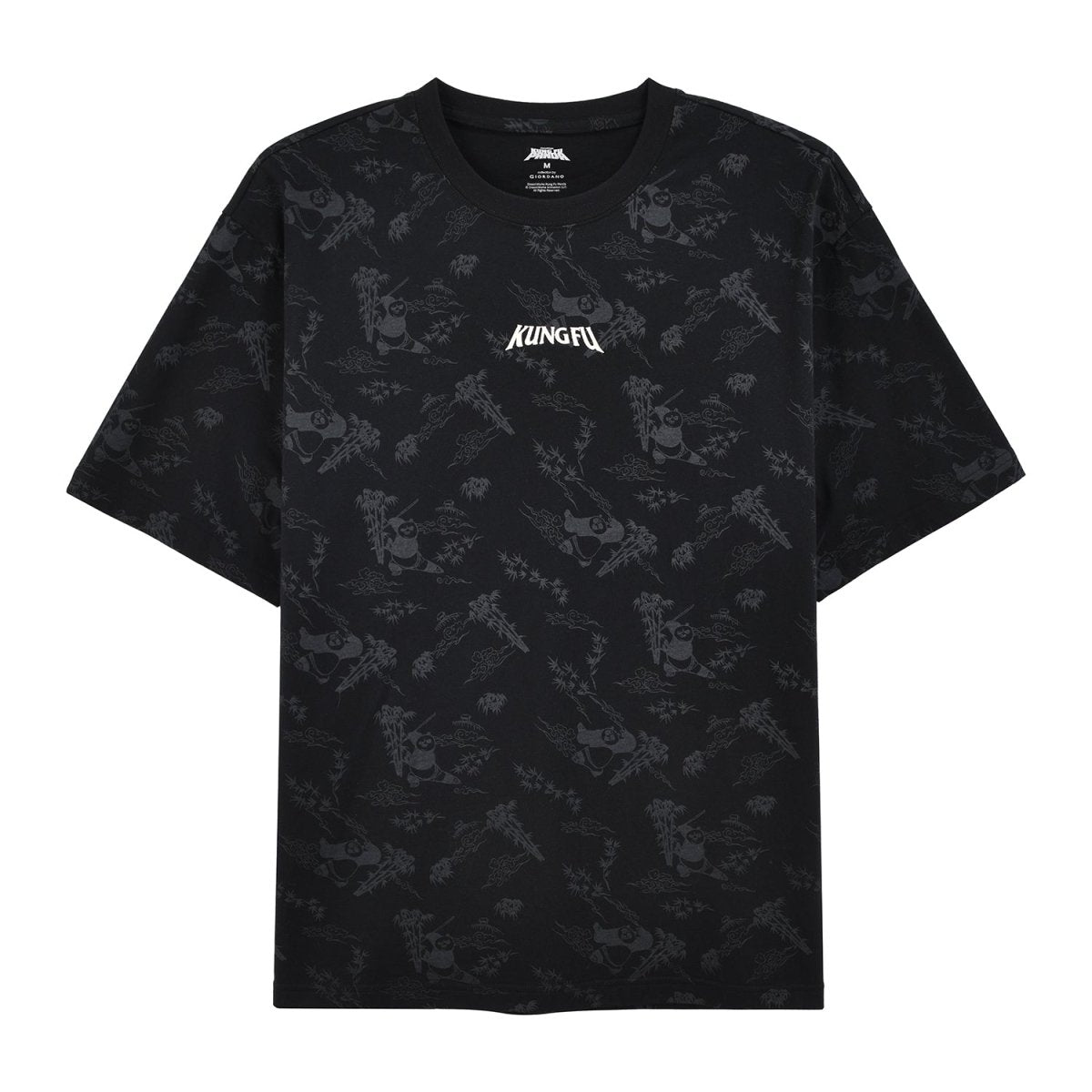 Giordano Men's Kung Fu Panda Series Short Sleeve Relaxed Fit T-Shirts - Premium Print Tee