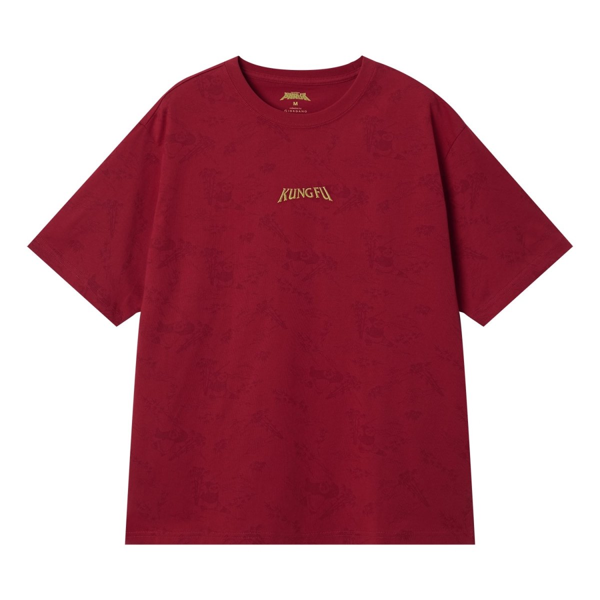 Giordano Men's Kung Fu Panda Series Short Sleeve Relaxed Fit T-Shirts - Premium Print Tee