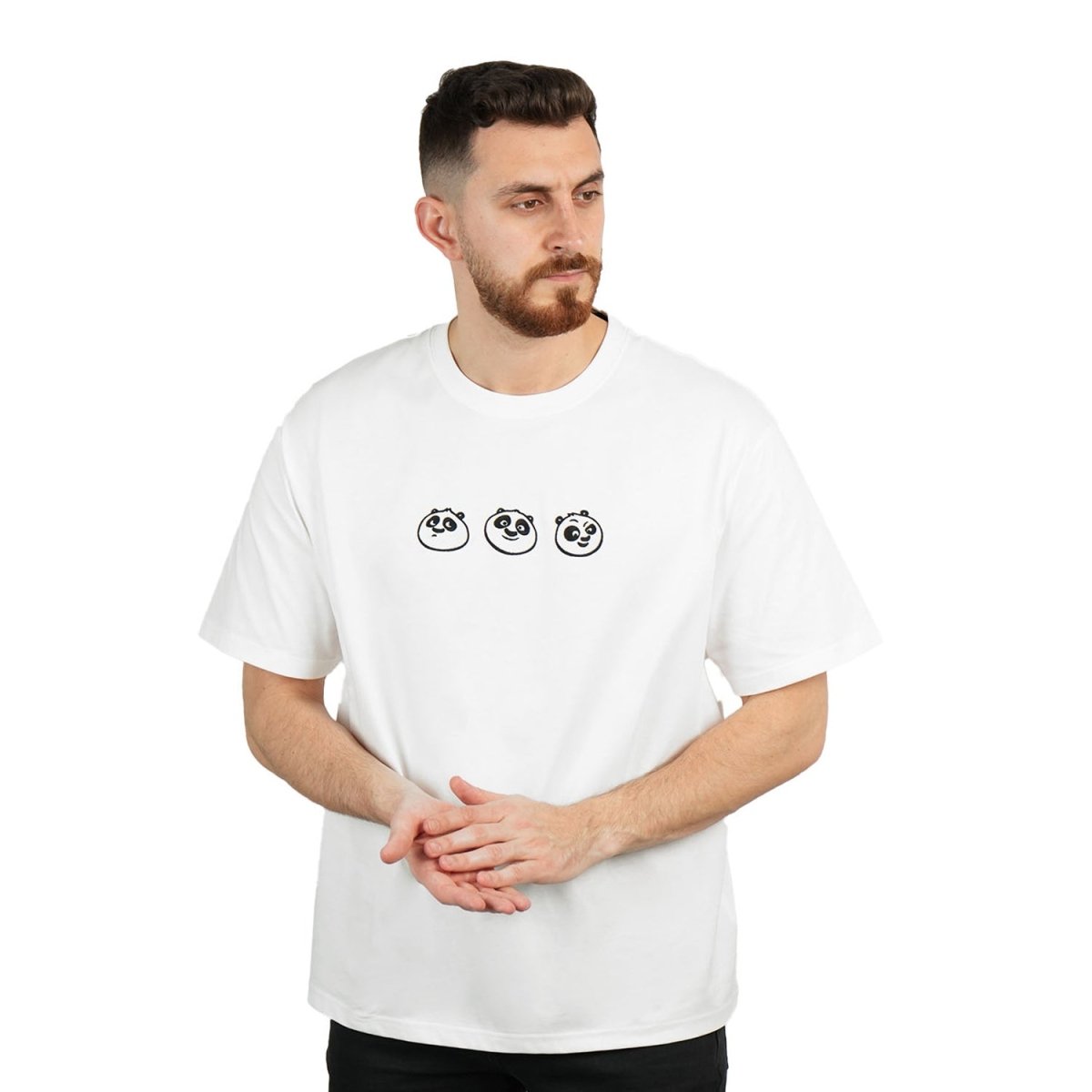 Giordano Men's Kung Fu Panda Series Short Sleeve Relaxed Fit T-Shirts - Premium Print Tee