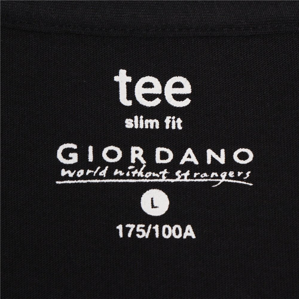 Giordano Men's Letter Print Tee - Premium Print Tee