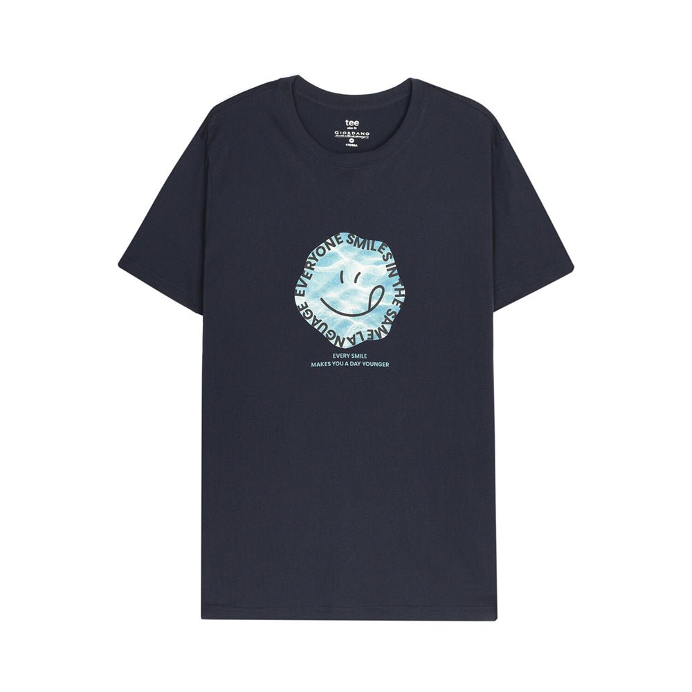 Giordano Men's Letter Print Tee - Premium Print Tee