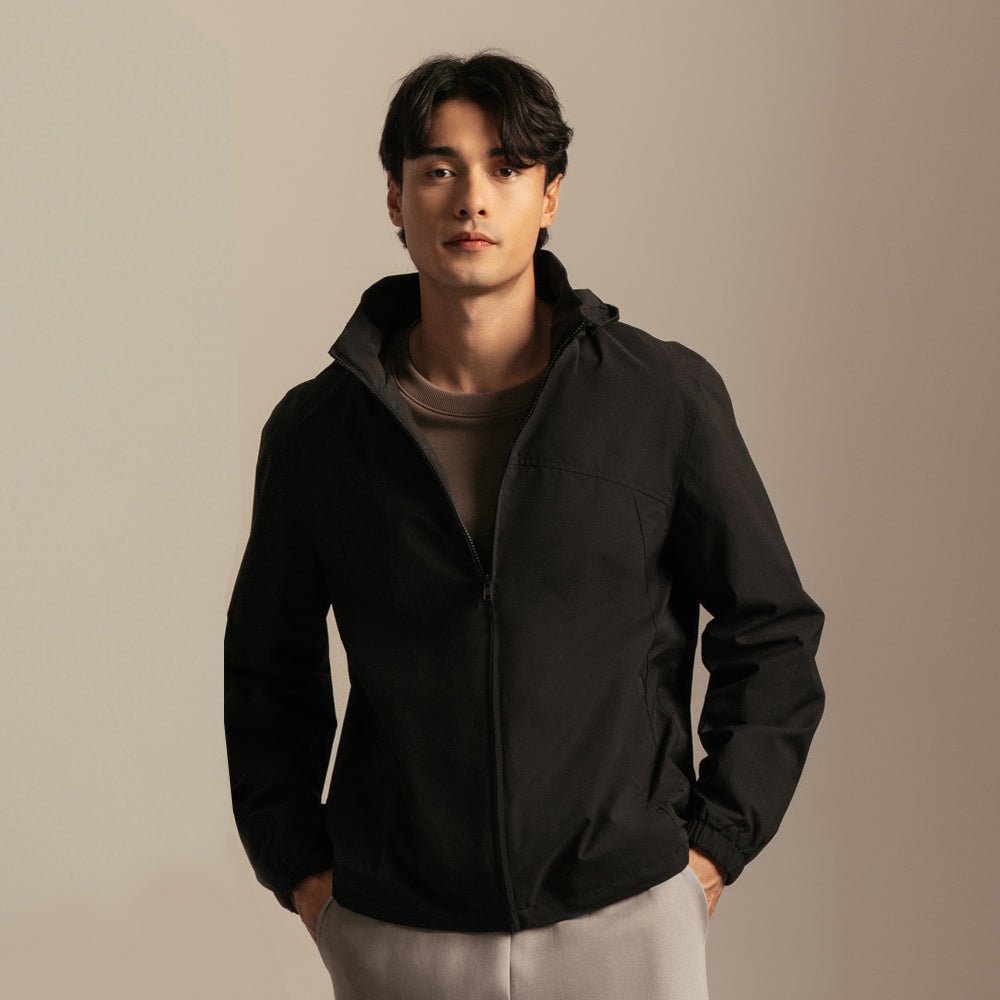 Giordano Men's Lightweight Water - Repellent Full - Zip Windbreaker Jacket - first_variant_option_2 Premium Jackets for Giordano