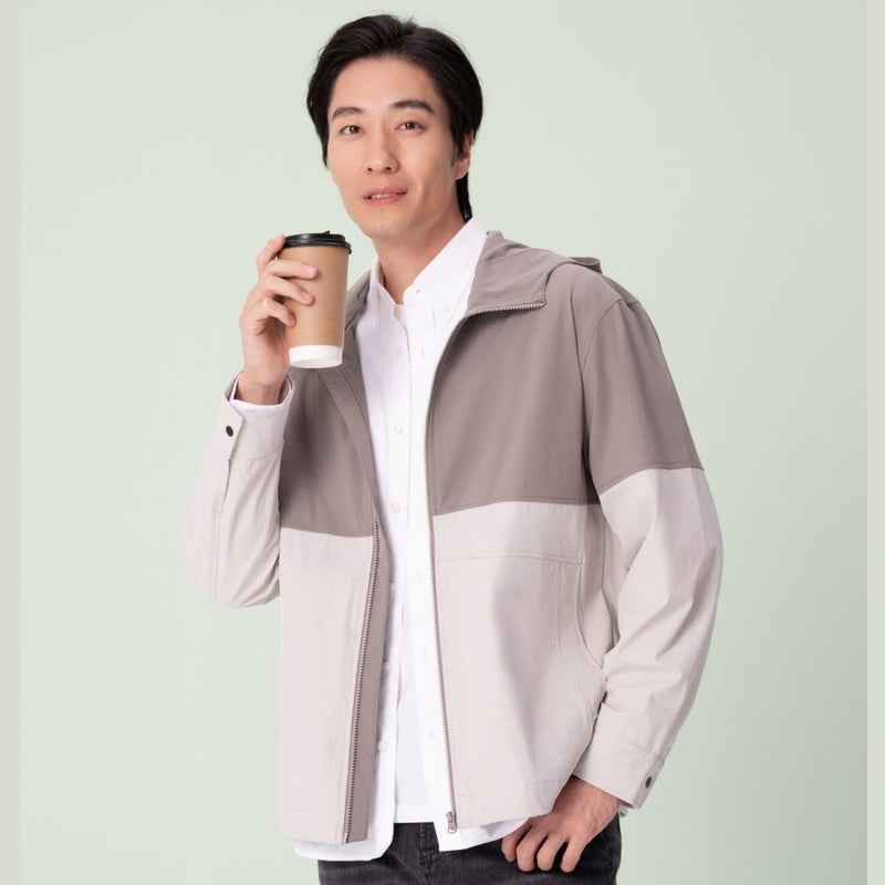 Giordano Men’s Lightweight Water-Repellent Full-Zip Windbreaker - Premium Jackets
