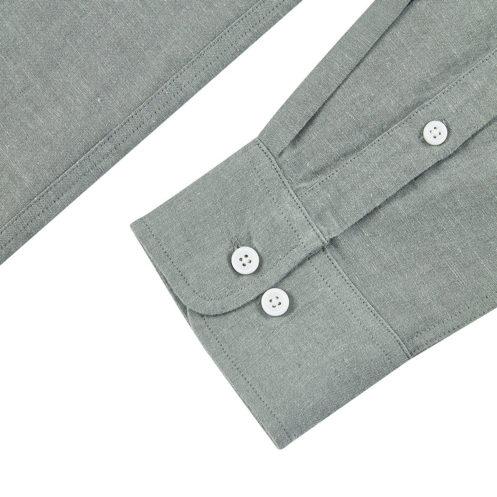 Giordano Men's Linen Band Collar Shirt - Premium Shirts