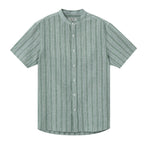 Giordano Men's Linen Cotton Poplin Band Collar Shirt | Slim Fit Summer Style - Premium Shirts