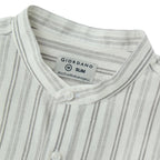Giordano Men's Linen Cotton Poplin Band Collar Shirt | Slim Fit Summer Style - Premium Shirts