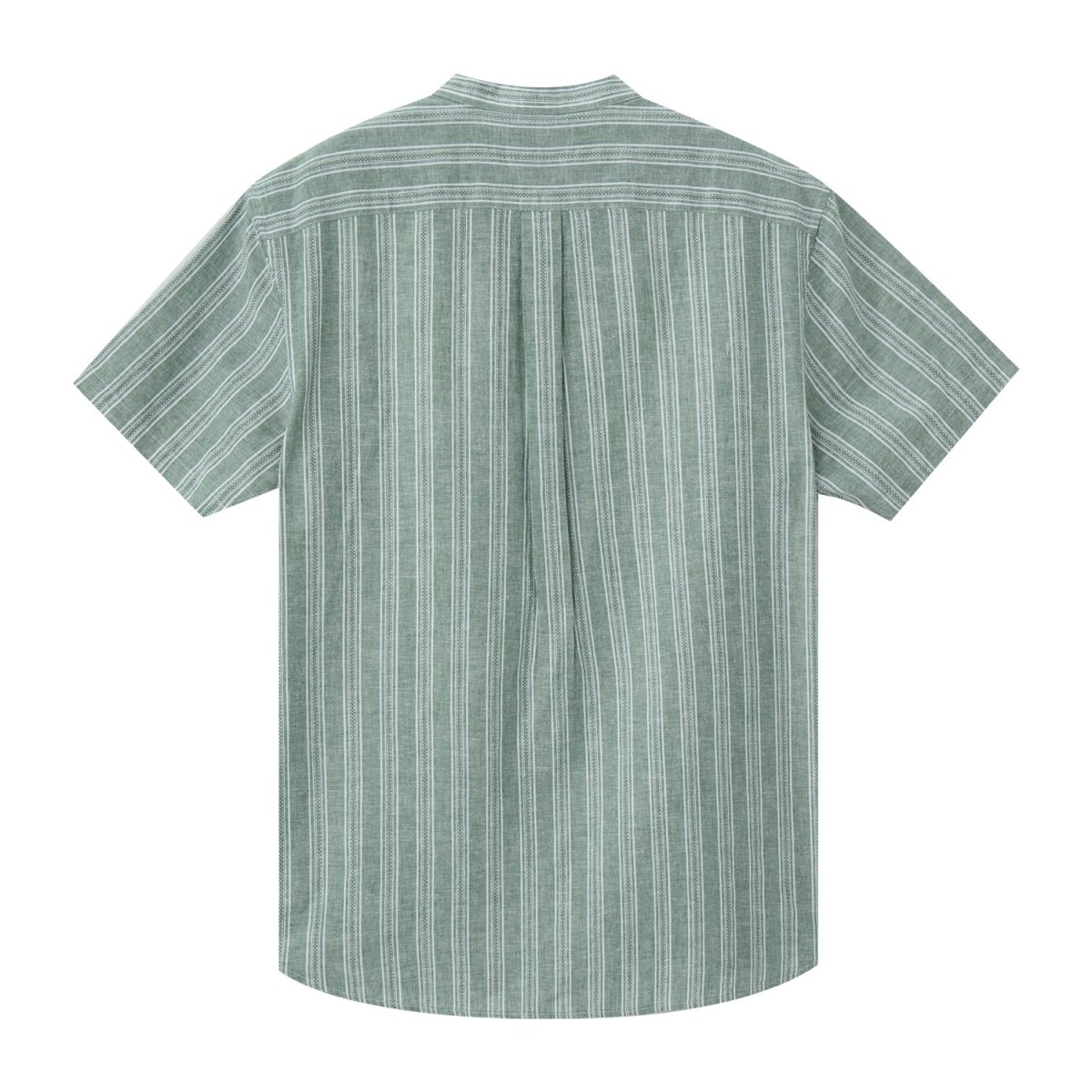 Giordano Men's Linen Cotton Poplin Band Collar Shirt | Slim Fit Summer Style - Premium Shirts