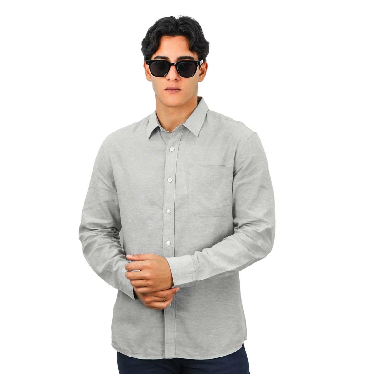Giordano Men's Linen Cotton Poplin Shirt - Premium Shirts