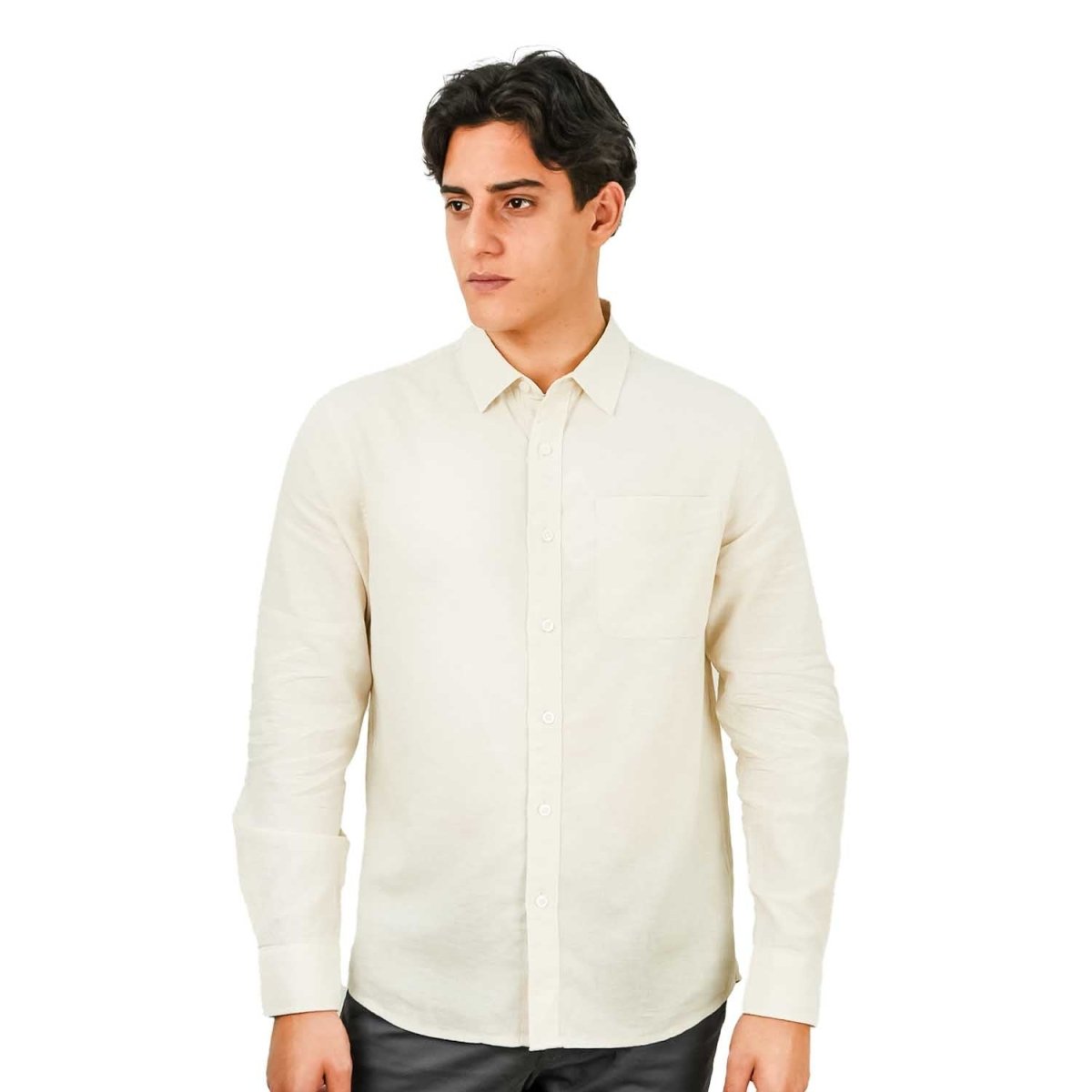 Giordano Men's Linen Cotton Poplin Shirt - Premium Shirts