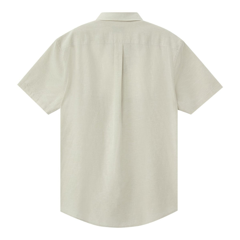 Giordano Men's Linen Cotton Poplin Short Sleeve Shirt - Premium Shirts