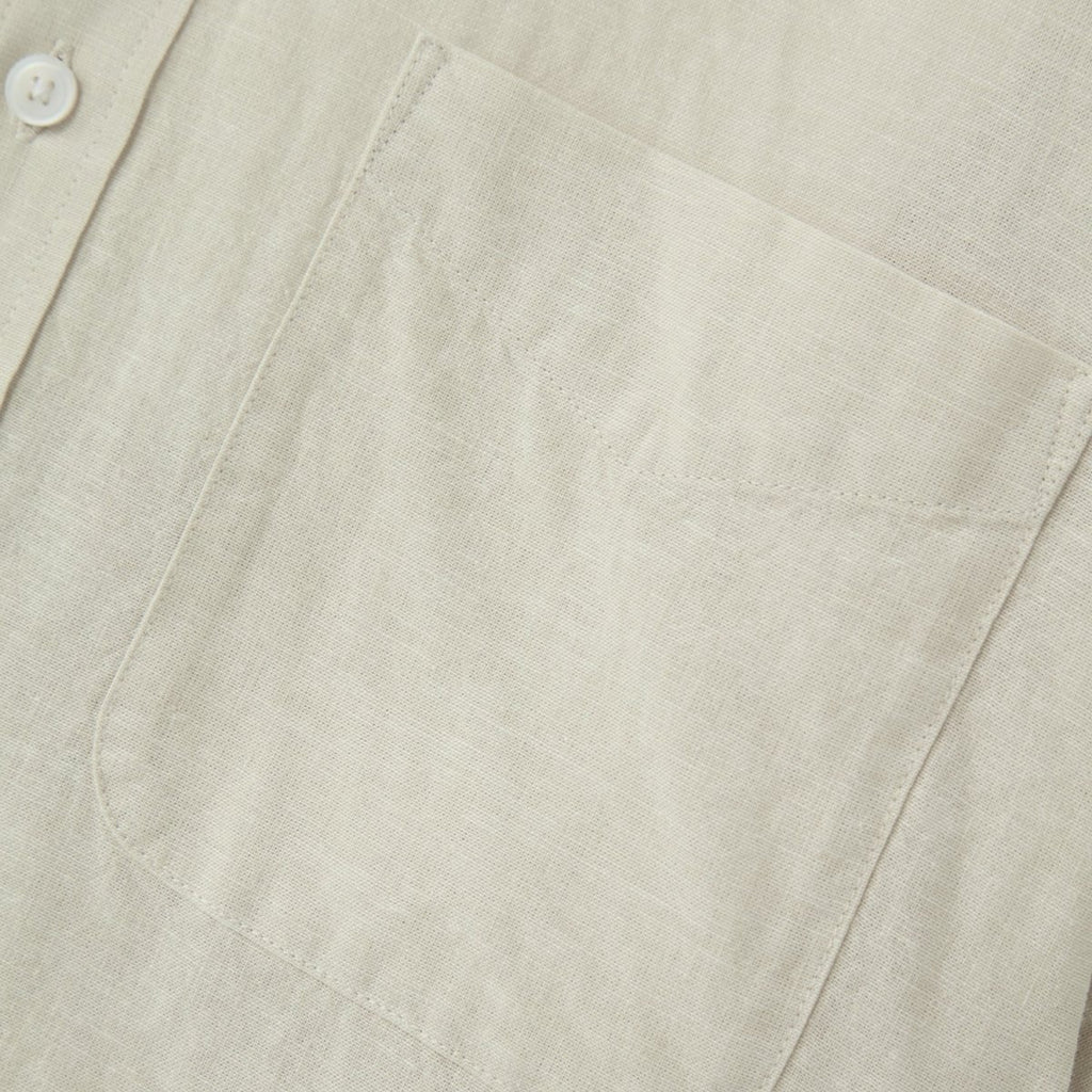Giordano Men's Linen Cotton Poplin Short Sleeve Shirt - Premium Shirts