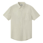 Giordano Men's Linen Cotton Poplin Short Sleeve Shirt - Premium Shirts