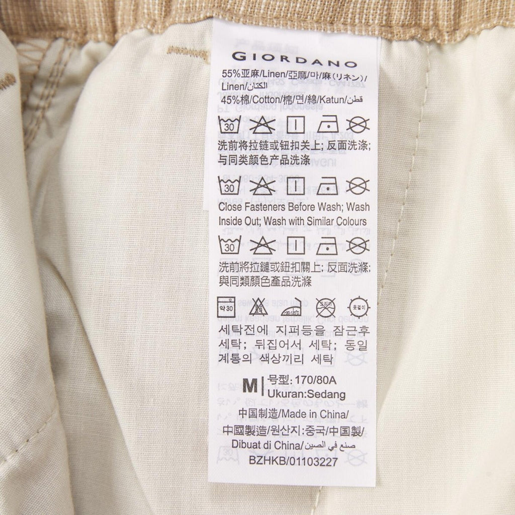 Giordano Men's Linen Cotton Shorts - Premium Shorts