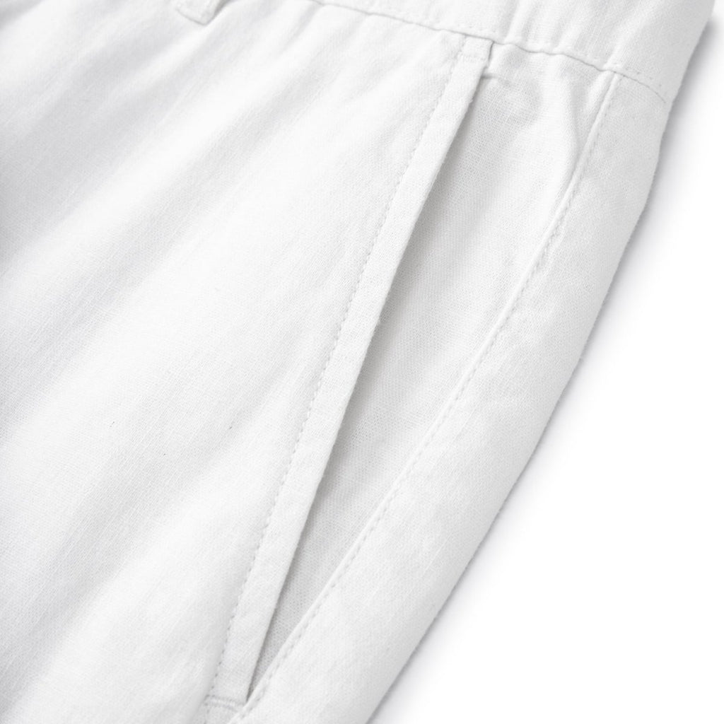 Giordano Men's Linen Cotton Slim Tapered Khaki Pants - Premium Pants
