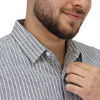 Giordano Men's Linen Long Sleeve Slim Fit Front Button Garment Wash Shirt - Premium Shirts
