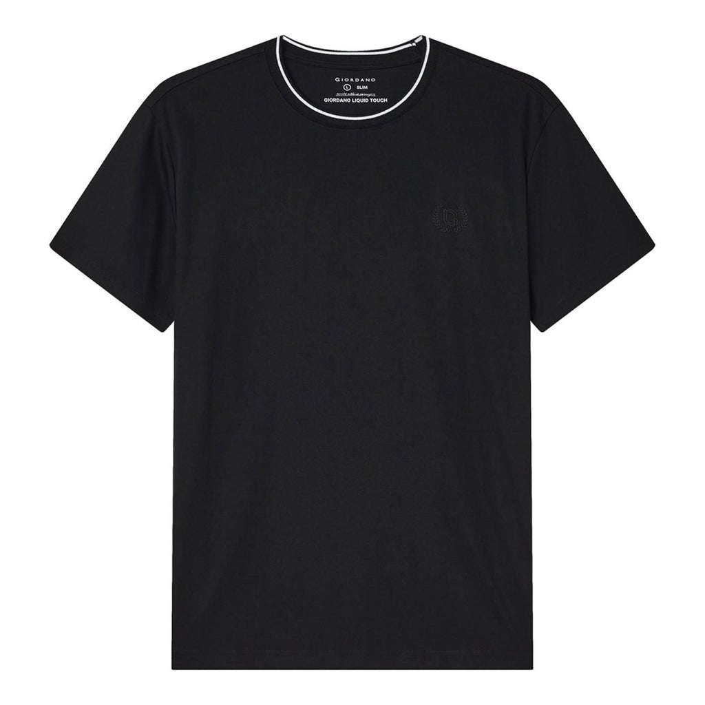 Giordano Men's Liquid Touch Relaxed Embroidered Tee - Premium Tee