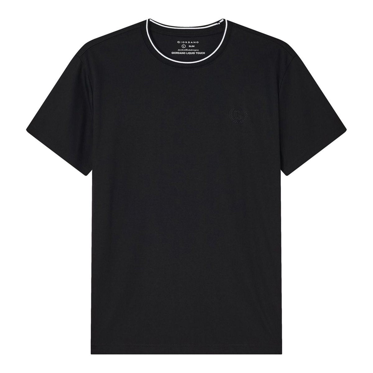 Giordano Men's Liquid Touch Relaxed Embroidered Tee - Premium Tee