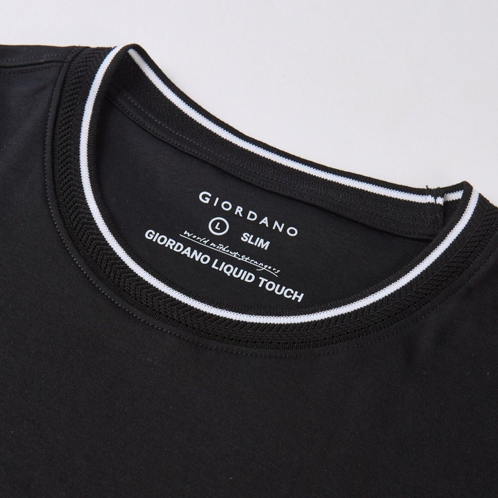 Giordano Men's Liquid Touch Relaxed Embroidered Tee - Premium Tee