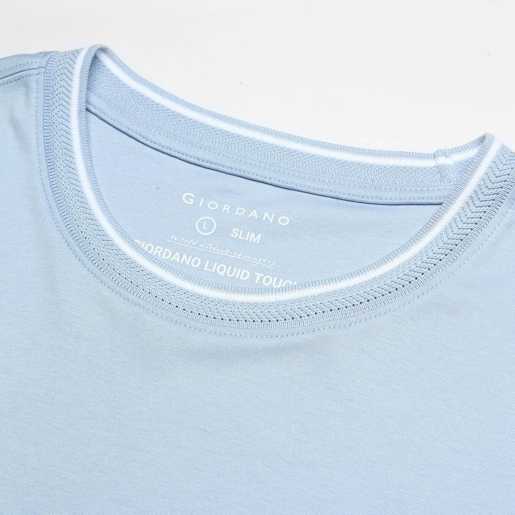 Giordano Men's Liquid Touch Relaxed Embroidered Tee - Premium Tee