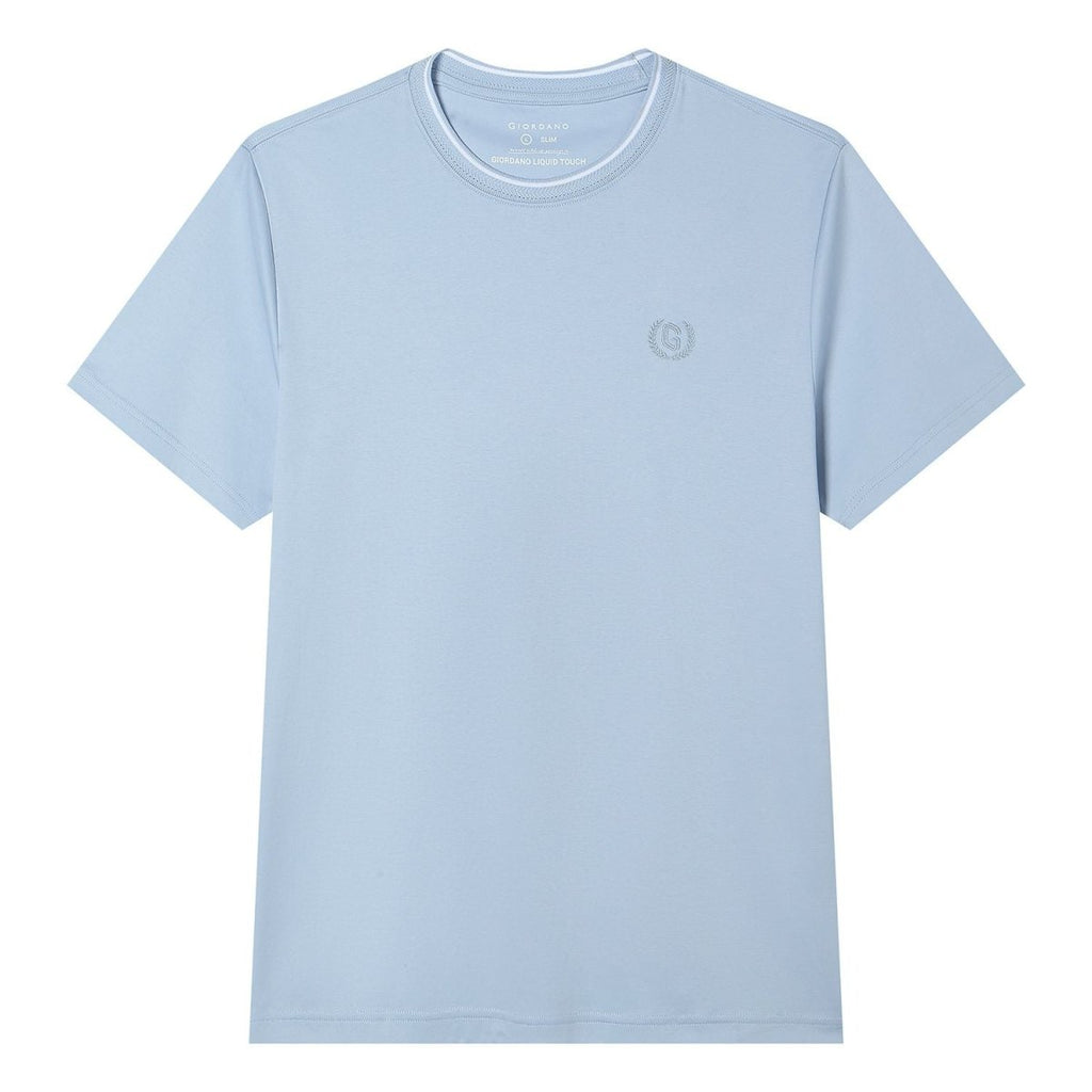 Giordano Men's Liquid Touch Relaxed Embroidered Tee - Premium Tee