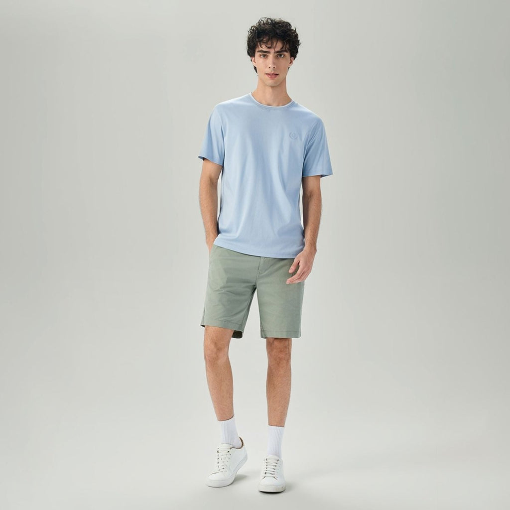 Giordano Men's Liquid Touch Relaxed Embroidered Tee - Premium Tee
