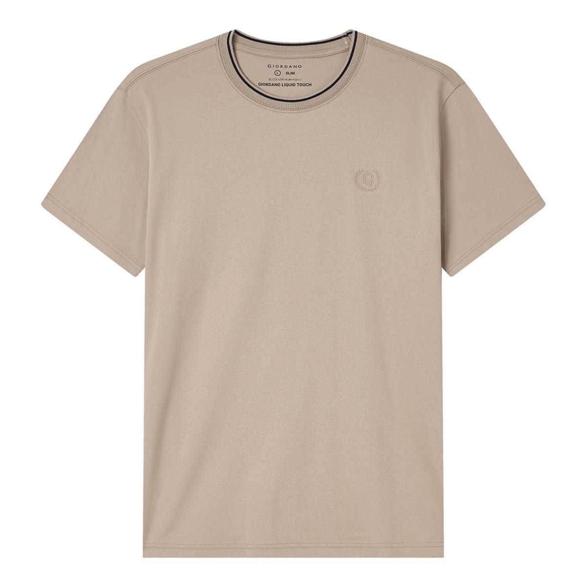Giordano Men's Liquid Touch Relaxed Embroidered Tee - Premium Tee