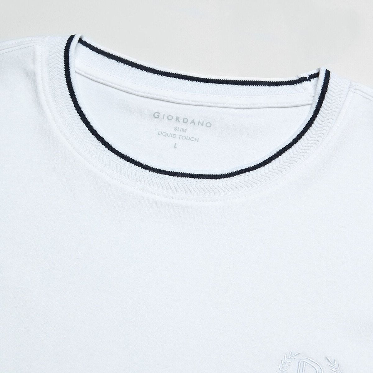 Giordano Men's Liquid Touch Relaxed Embroidered Tee - Premium Tee