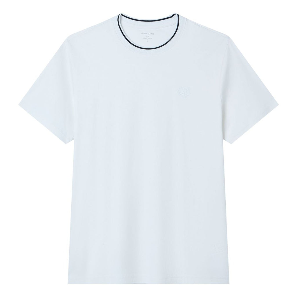 Giordano Men's Liquid Touch Relaxed Embroidered Tee - Premium Tee